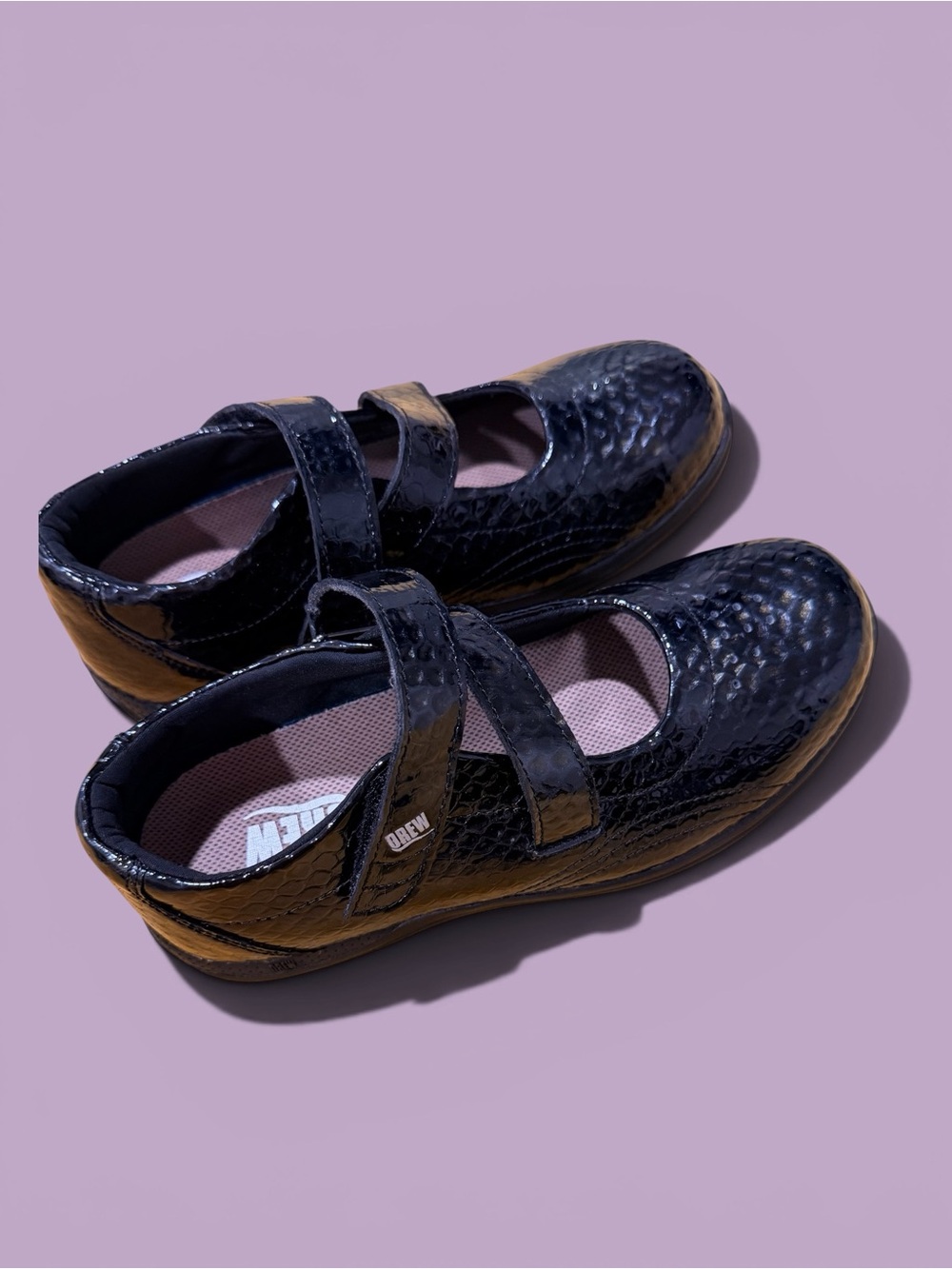 DREW Black Textured Mary Jane  Shoes